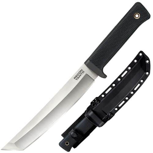 Cold Steel CS35AM San Mai Recon 7" Fixed Plain Tanto VG-10 San Mai Blade/Black Textured Kray-Ex Handle Cold Steel CS35AM San Mai Recon 7" Fixed Plain Tanto VG-10 San Mai Blade/Black Textured Kray-Ex Handle
