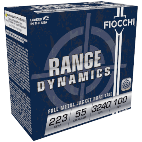 Fiocchi .223 55Gr FMJ Range Pack 100rd Box Fiocchi .223 55Gr FMJ Range Pack 100rd Box