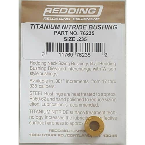 Redding Bushing .235 Titanium Redding Bushing .235 Titanium