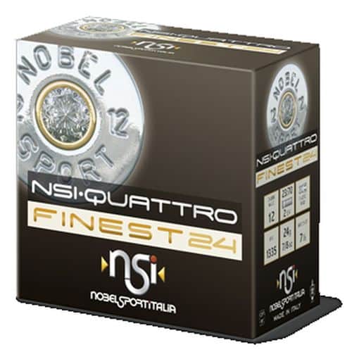 NobelSport Quattro 12 Ga Ammunition 2.75" - 7/8 oz - #8.5 Lead NobelSport Quattro 12 Ga Ammunition 2.75" - 7/8 oz - #8.5 Lead