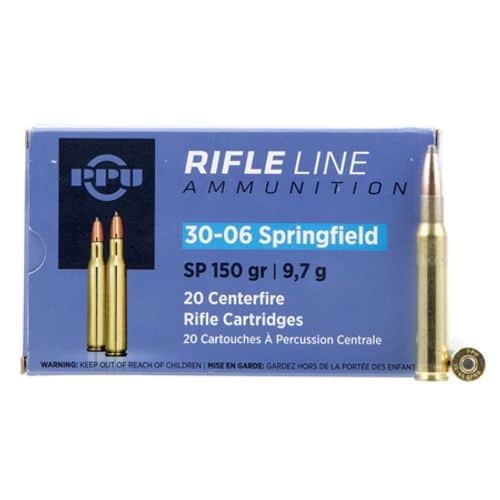 PPU PP30061 Standard Rifle 30-06 Springfield 150 gr Soft Point 20 Per Box PPU PP30061 Standard Rifle 30-06 Springfield 150 gr Soft Point 20 Per Box