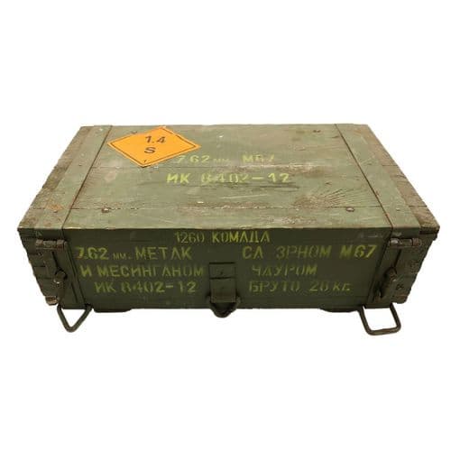 Yugoslavian Surplus M67.62x39 123gr 1260rd Sealed Crate Yugoslavian Surplus M67.62x39 123gr 1260rd Sealed Crate