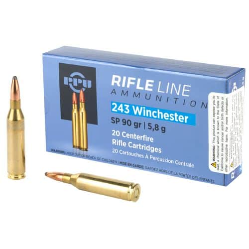 PPU 243 Winchester 90Gr 20Rd Box Soft Point PPU 243 Winchester 90Gr 20Rd Box Soft Point