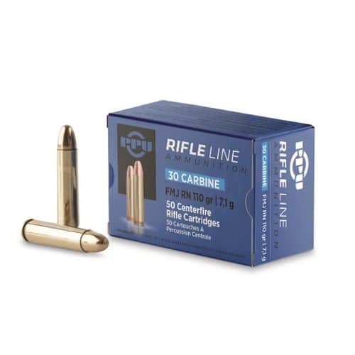 PPU Standard Rifle 30 Carbine 110 gr Full Metal Jacket Round Nose - PP30F PPU Standard Rifle 30 Carbine 110 gr Full Metal Jacket Round Nose - PP30F