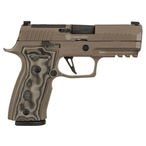 Sig Sauer SG320AXGCA-9CW-SCPN-10 P320 Scorpion 9mm FDE 10rd Mag X-Ray3 Sights AXG Modular Grip Sig Sauer SG320AXGCA-9CW-SCPN-10 P320 Scorpion 9mm FDE 10rd Mag X-Ray3 Sights AXG Modular Grip