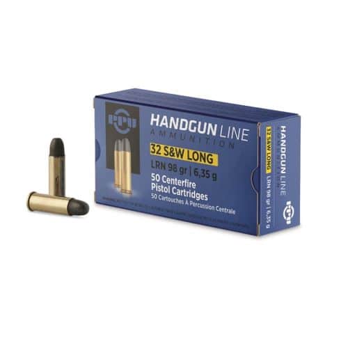 PPU Handgun 32 S&W Long 98 gr Lead Round Nose - PPH32SW PPU Handgun 32 S&W Long 98 gr Lead Round Nose - PPH32SW
