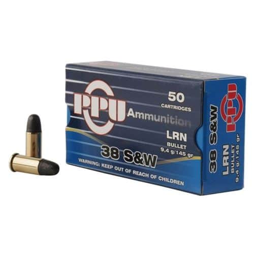 PPU Handgun 38 S&W 145 gr Lead Round Nose - PPH38SW PPU Handgun 38 S&W 145 gr Lead Round Nose - PPH38SW