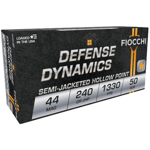 Fiocchi 44D500 Defense Dynamics 44 Rem Mag 240gr Jacketed Hollow Point 50 Per Box Fiocchi 44D500 Defense Dynamics 44 Rem Mag 240gr Jacketed Hollow Point 50 Per Box