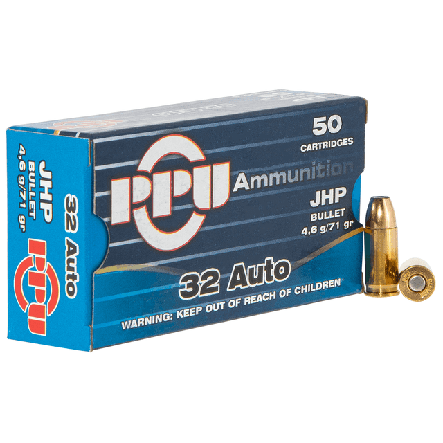 PPU Defense 32 ACP 71 gr Jacket Hollow Point 50 Per Box PPU Defense 32 ACP 71 gr Jacket Hollow Point 50 Per Box