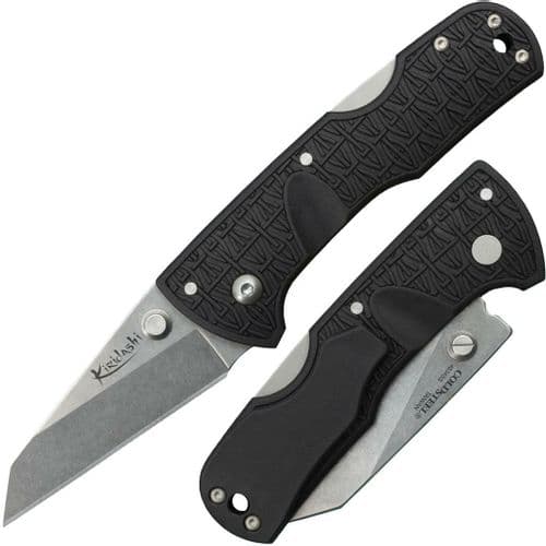Cold Steel CS20KPL Kiridashi 2.50" Folding Sheepsfoot Plain 4116 Stainless Steel Blade/Black Griv-Ex Handle Includes Pocket Clip Cold Steel CS20KPL Kiridashi 2.50" Folding Sheepsfoot Plain 4116 Stainless Steel Blade/Black Griv-Ex Handle Includes Pocket Clip