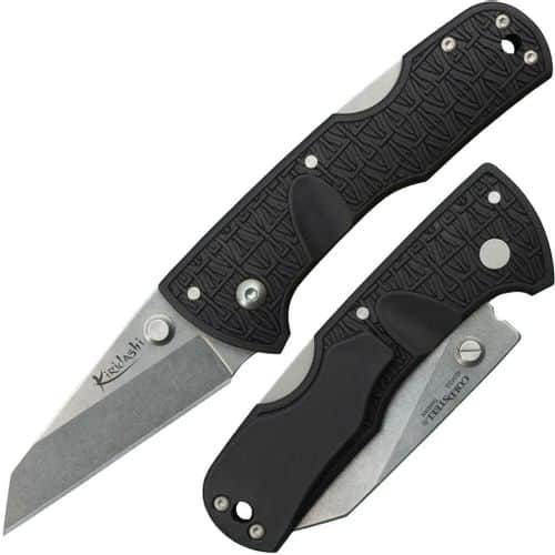 Cold Steel CS20KPL Kiridashi 2.50" Folding Sheepsfoot Plain 4116 Stainless Steel Blade/Black Griv-Ex Handle Includes Pocket Clip Cold Steel CS20KPL Kiridashi 2.50" Folding Sheepsfoot Plain 4116 Stainless Steel Blade/Black Griv-Ex Handle Includes Pocket Clip
