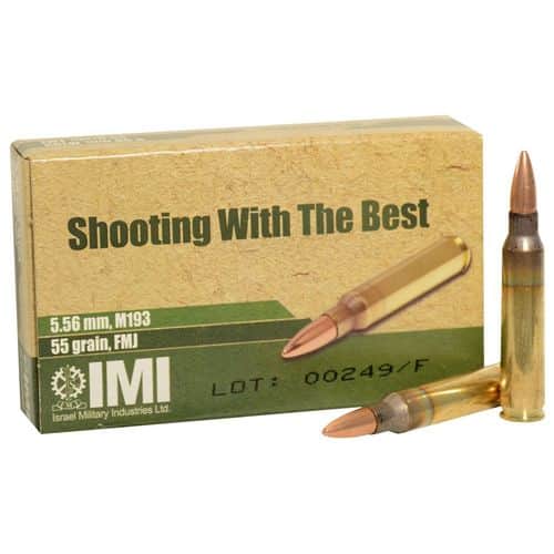 IMI M193 5.56x45 NATO 55 Grain FMJ 20 Round Box No Limit IMI M193 5.56x45 NATO 55 Grain FMJ 20 Round Box No Limit