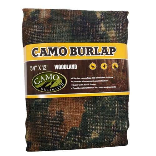 Camo Systems 9540 Burlap Woodland 54" x 12' Camo Systems 9540 Burlap Woodland 54" x 12'