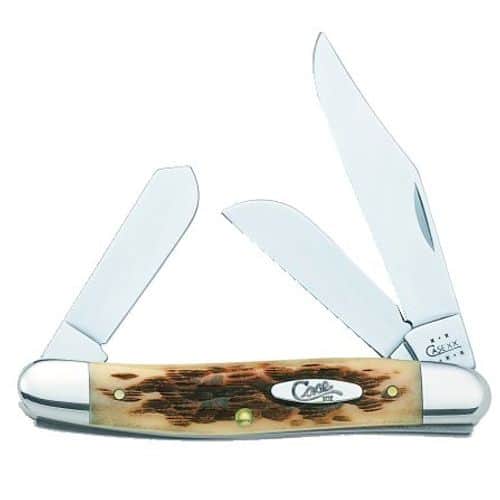 Case 00128 Stockman Medium 2.92"/2.15"/1.90" Folding Clip/Sheepsfoot/Spey Plain Mirror Polished Tru-Sharp SS Blade Peach Seed Jigged Amber Bone Handle Case 00128 Stockman Medium 2.92"/2.15"/1.90" Folding Clip/Sheepsfoot/Spey Plain Mirror Polished Tru-Sharp SS Blade Peach Seed Jigged Amber Bone Handle
