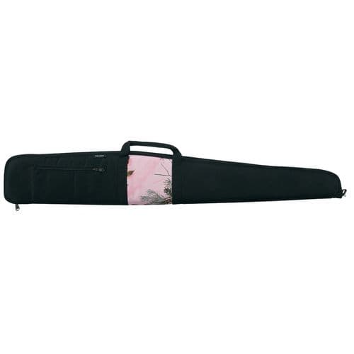 Bulldog BD215 Camo Panel Shotgun Case made of Water-Resistant Nylon with Black Finish & Camo Pink Panel, Floatable Design, Full Length Zipper & Foam Padding 52" L Bulldog BD215 Camo Panel Shotgun Case made of Water-Resistant Nylon with Black Finish & Camo Pink Panel, Floatable Design, Full Length Zipper & Foam Padding 52" L