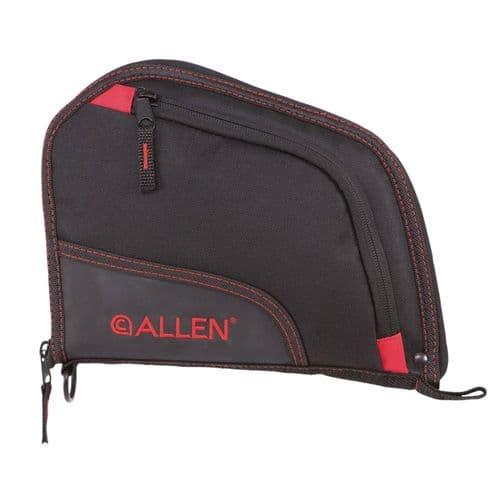 Allen 7738 Auto-Fit Handgun Case 9" Black Endura with Red Trim, Foam Padding, Knit Lining, Mag Sleeve, Storage Pocket & Lockable Zipper Allen 7738 Auto-Fit Handgun Case 9" Black Endura with Red Trim, Foam Padding, Knit Lining, Mag Sleeve, Storage Pocket & Lockable Zipper