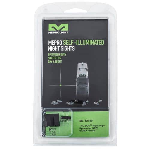 Meprolight USA 127403101 Mepro Tru-Dot Fixed Sights Self-Illuminated Green Tritium Front & Rear with Black Frame for S&W SD VE, Sigma Meprolight USA 127403101 Mepro Tru-Dot Fixed Sights Self-Illuminated Green Tritium Front & Rear with Black Frame for S&W SD VE, Sigma