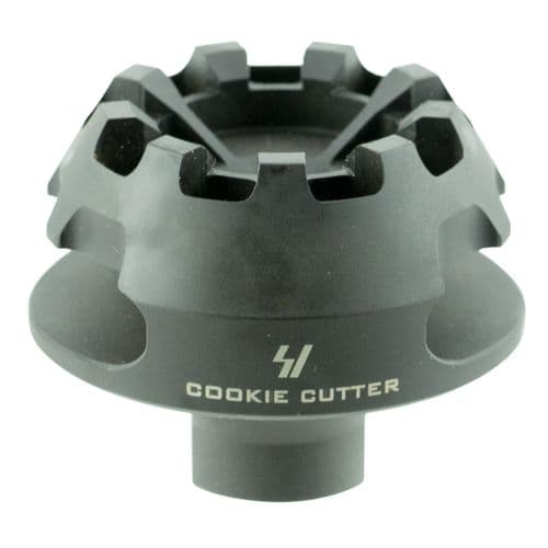 Strike CCCOMP223 Cookie Cutter Compensator 223 Rem,5.56x45mm NATO 1/2"-28 tpi 1.57" Black Steel Strike CCCOMP223 Cookie Cutter Compensator 223 Rem,5.56x45mm NATO 1/2"-28 tpi 1.57" Black Steel
