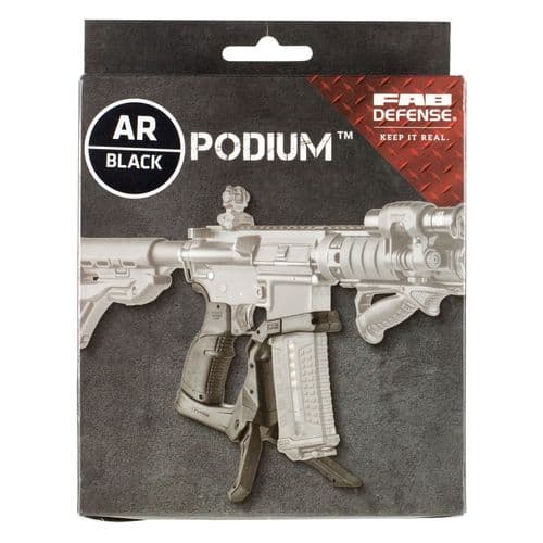 FAB Defense FX-ARPODB AR-Podium Bi-Pod Matte Black Polymer with Compact Design & Rapid Deployment Mechanism Includes AGR-43 Pistol Grip FAB Defense FX-ARPODB AR-Podium Bi-Pod Matte Black Polymer with Compact Design & Rapid Deployment Mechanism Includes AGR-43 Pistol Grip