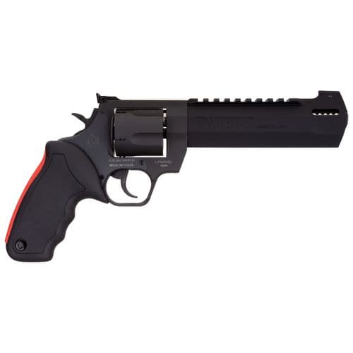 Taurus 2-454061RH Raging Hunter 454 Casull 5rd 6.75" Matte Black Oxide Steel Black Rubber with Integrated Red Cushion Insert Grip Taurus 2-454061RH Raging Hunter 454 Casull 5rd 6.75" Matte Black Oxide Steel Black Rubber with Integrated Red Cushion Insert Grip