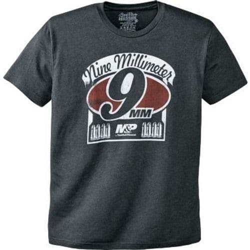 Smith and Wesson M&P 9mm Fasion Tee in Black Heather Smith and Wesson M&P 9mm Fasion Tee in Black Heather