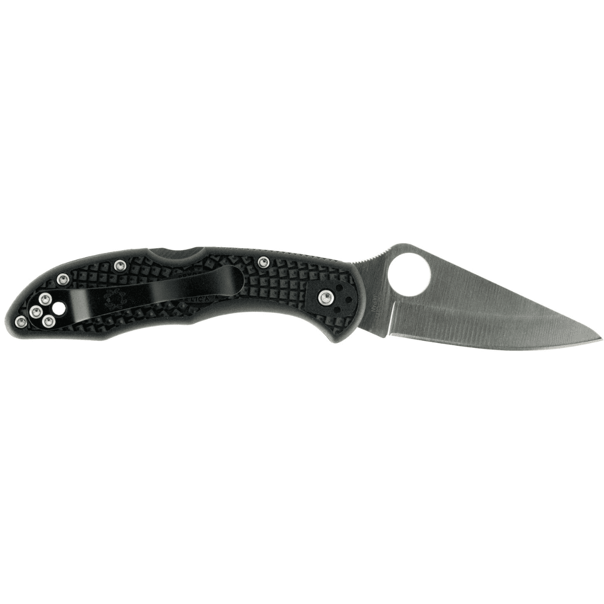 Spyderco Delica 4 Knife, 2.88" Folding Drop Point Plain Includes Pocket Clip - C11PBK Spyderco Delica 4 Knife, 2.88" Folding Drop Point Plain Includes Pocket Clip - C11PBK