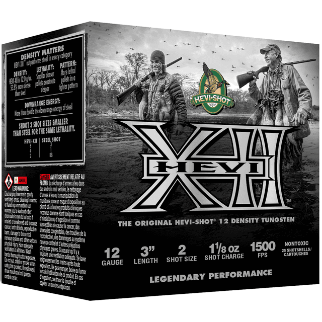 HEVI-Shot HS51302 Hevi-12 12 Gauge 3" 1 1/8 oz 2 Shot 25 Bx HEVI-Shot HS51302 Hevi-12 12 Gauge 3" 1 1/8 oz 2 Shot 25 Bx
