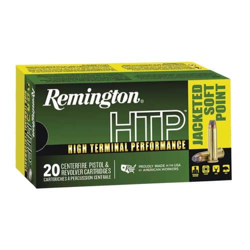 Remington Ammunition 23002 HTP 44 Rem Mag 240 gr Jacketed Soft Point (JSP) 20 Bx/ 25 Cs Remington Ammunition 23002 HTP 44 Rem Mag 240 gr Jacketed Soft Point (JSP) 20 Bx/ 25 Cs
