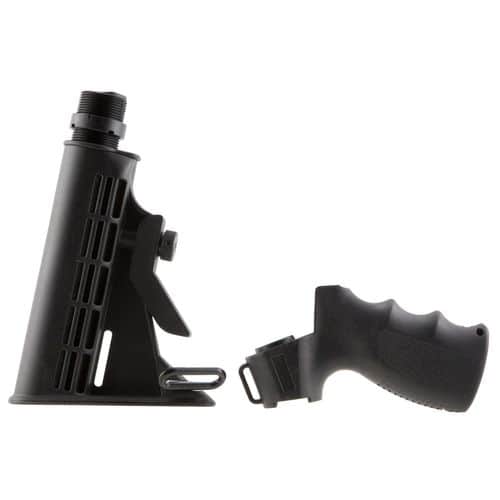 Aim Sports APGSM500 Mossberg Shotgun Stock 6 Position w/Pistol Grip Black Synthetic for Mossberg 500 Aim Sports APGSM500 Mossberg Shotgun Stock 6 Position w/Pistol Grip Black Synthetic for Mossberg 500