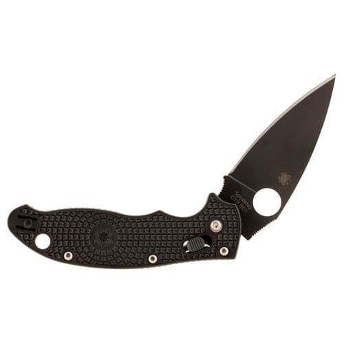 Spyderco C101PBBK2 Manix 2 Lightweight 3.37" Folding Drop Point Plain Black DLC CTS BD1N SS Blade/FRCP Black Handle Spyderco C101PBBK2 Manix 2 Lightweight 3.37" Folding Drop Point Plain Black DLC CTS BD1N SS Blade/FRCP Black Handle