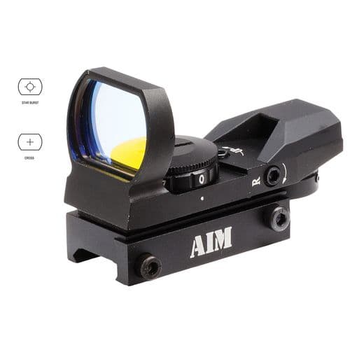 Aim Sports RT401 Reflex Classic Edition 1x34mm Red Illuminated Multi-Reticle Matte Black Aim Sports RT401 Reflex Classic Edition 1x34mm Red Illuminated Multi-Reticle Matte Black
