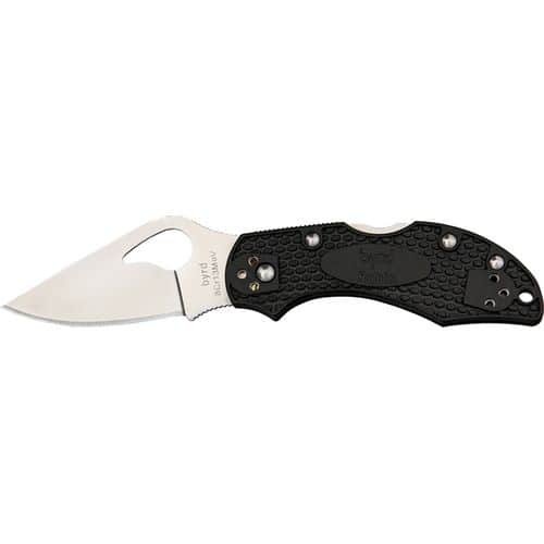 Spyderco BY10PBK2 Robin 2 Lightweight 2.40" Folding Drop Point Plain 8Cr13MoV SS Blade FRN Black Handle Spyderco BY10PBK2 Robin 2 Lightweight 2.40" Folding Drop Point Plain 8Cr13MoV SS Blade FRN Black Handle