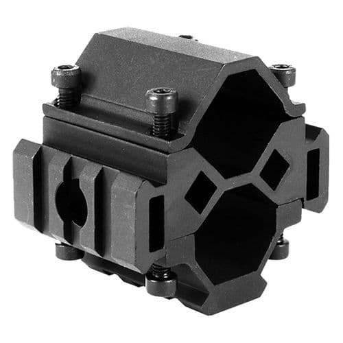 Aim Sports MT025 Tri-Rail Barrel Mount Shotgun 12 Gauge Picatinny/Weaver 1.50" Black Anodized Aluminum Aim Sports MT025 Tri-Rail Barrel Mount Shotgun 12 Gauge Picatinny/Weaver 1.50" Black Anodized Aluminum