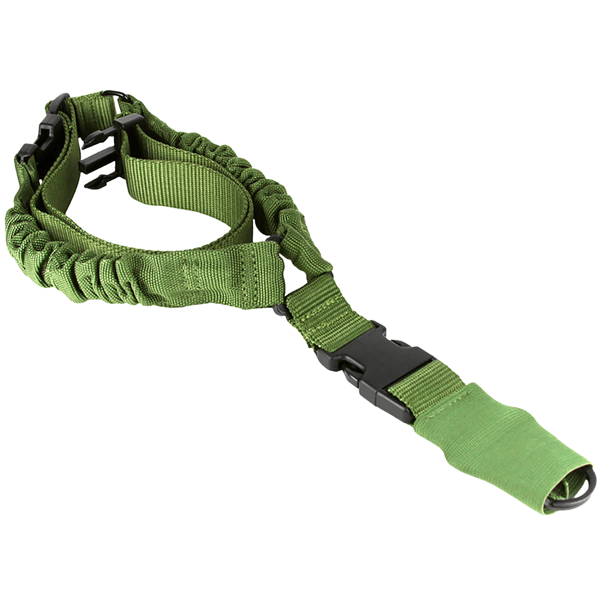 Aim Sports AOPS01G One Point Green Elastic Webbing 26" OAL Bungee Rifle Aim Sports AOPS01G One Point Green Elastic Webbing 26" OAL Bungee Rifle