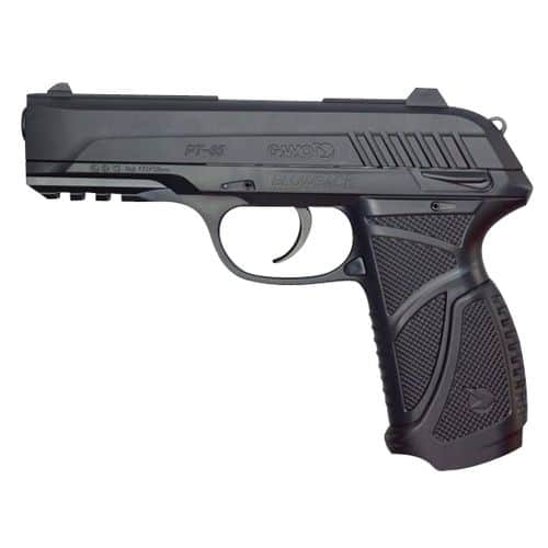 Gamo 611138254 PT-85 Blowback CO2 177 Pellet Pistol 16rd Black Frame Textured Black Polymer Grip Gamo 611138254 PT-85 Blowback CO2 177 Pellet Pistol 16rd Black Frame Textured Black Polymer Grip