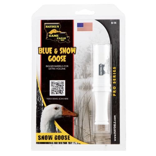Haydel's Game Calls B14 Blue & Snow Goose White Plastic Mouth Call Haydel's Game Calls B14 Blue & Snow Goose White Plastic Mouth Call
