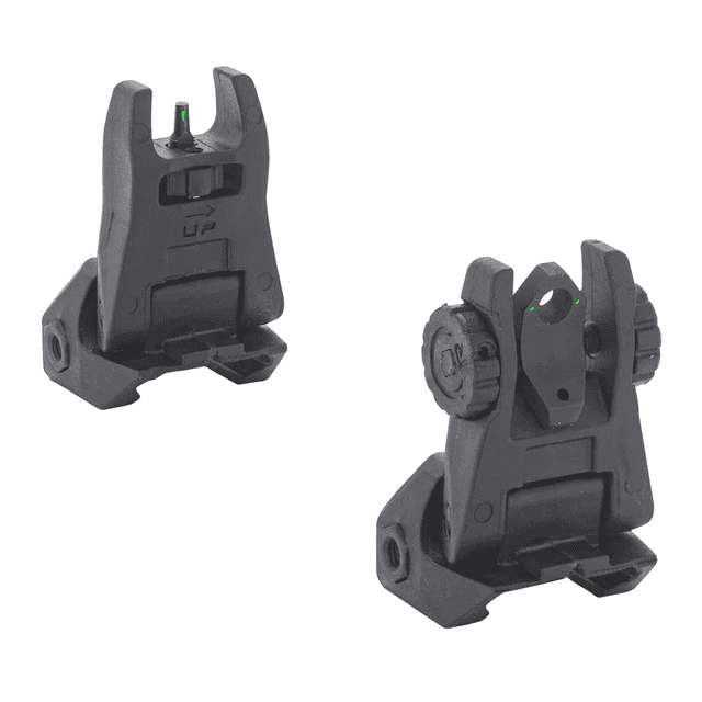 Meprolight USA 404100 Mepro FUBS Self-Illuminated Sights Flip-Up Green Tritium Front & Rear with Black Frame for AR-15 Meprolight USA 404100 Mepro FUBS Self-Illuminated Sights Flip-Up Green Tritium Front & Rear with Black Frame for AR-15