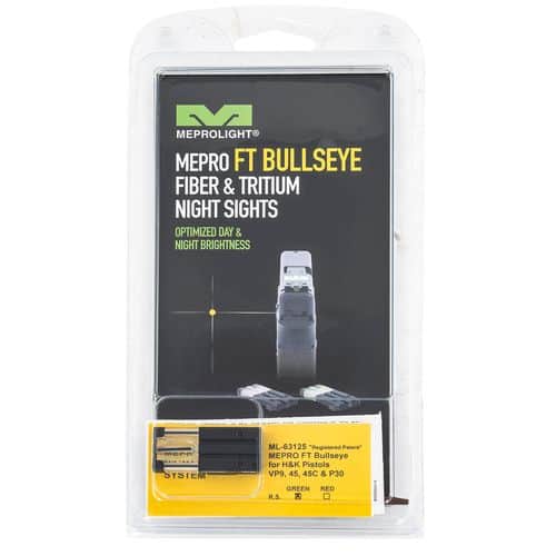 Meprolight USA 631253108 FT Bullseye Rear Sight Fixed Green Black Frame for HK 45, 45C, VP9, P0, P30SK, SFP9 Meprolight USA 631253108 FT Bullseye Rear Sight Fixed Green Black Frame for HK 45, 45C, VP9, P0, P30SK, SFP9