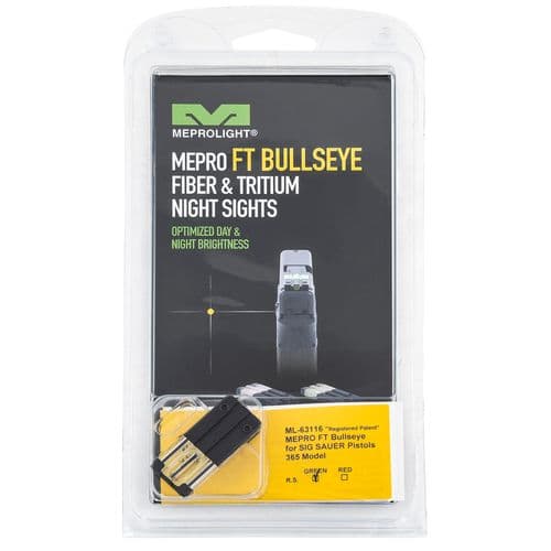Meprolight USA 631163108 FT Bullseye Rear Sight Fixed Green Black Frame for Sig P365 (Except SAS) Meprolight USA 631163108 FT Bullseye Rear Sight Fixed Green Black Frame for Sig P365 (Except SAS)