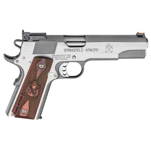 Springfield Armory PI9124L 1911 Range Officer Target 45 ACP 5" 7+1 Stainless Steel Frame & Slide Crossed Cannon Cocobolo Grip with Adjustable Sights Springfield Armory PI9124L 1911 Range Officer Target 45 ACP 5" 7+1 Stainless Steel Frame & Slide Crossed Cannon Cocobolo Grip with Adjustable Sights