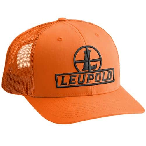 Leupold 178013 Reticle Trucker Hat Blaze Orange Adjustable Snapback OSFA Semi-Structured Leupold 178013 Reticle Trucker Hat Blaze Orange Adjustable Snapback OSFA Semi-Structured