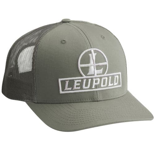 Leupold 178014 Reticle Trucker Hat Loden Green Adjustable Snapback OSFA Semi-Structured Leupold 178014 Reticle Trucker Hat Loden Green Adjustable Snapback OSFA Semi-Structured