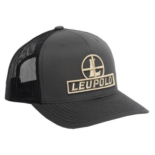 Leupold 175509 Reticle Trucker Hat Gray Adjustable Snapback OSFA Semi-Structured Leupold 175509 Reticle Trucker Hat Gray Adjustable Snapback OSFA Semi-Structured