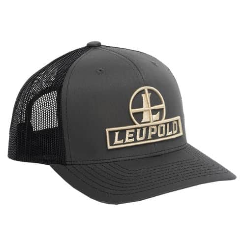 Leupold 175509 Reticle Trucker Hat Gray Adjustable Snapback OSFA Semi-Structured Leupold 175509 Reticle Trucker Hat Gray Adjustable Snapback OSFA Semi-Structured