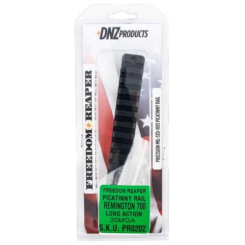 DNZ PR0202 Freedom Reaper Picatinny Rail Rifle Rem 700 Long Action 20 MOA Black Anodized Aluminum DNZ PR0202 Freedom Reaper Picatinny Rail Rifle Rem 700 Long Action 20 MOA Black Anodized Aluminum