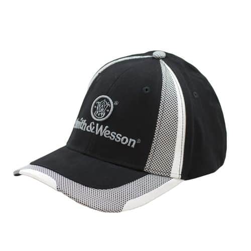 Smith and Wesson Black & White Stretc Fit Logo Hat Smith and Wesson Black & White Stretc Fit Logo Hat