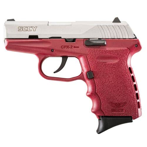 SCCY Industries CPX2TTCR CPX-2 9mm Luger 3.10" 10+1 Stainless Steel Slide Crimson Red Polymer Grip No Manual Safety SCCY Industries CPX2TTCR CPX-2 9mm Luger 3.10" 10+1 Stainless Steel Slide Crimson Red Polymer Grip No Manual Safety