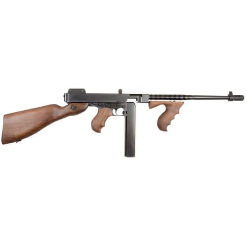 Thompson T114 1927A-1 Deluxe 45 ACP 16.50" 20+1 Blued American Walnut Wood Grip Right Hand Fixed Compensator Thompson T114 1927A-1 Deluxe 45 ACP 16.50" 20+1 Blued American Walnut Wood Grip Right Hand Fixed Compensator