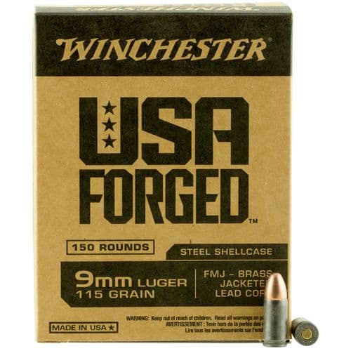 Winchester Ammo USA Forged 9mm Luger 115 gr Full Metal Jacket - WIN9S Winchester Ammo USA Forged 9mm Luger 115 gr Full Metal Jacket - WIN9S