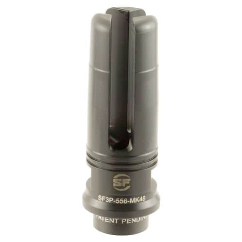 SureFire SF3P556MK46 Suppressor Adapter Flash Hider 5.56x45mm NATO 9/16"-24 tpi Steel Black Nitride SureFire SF3P556MK46 Suppressor Adapter Flash Hider 5.56x45mm NATO 9/16"-24 tpi Steel Black Nitride
